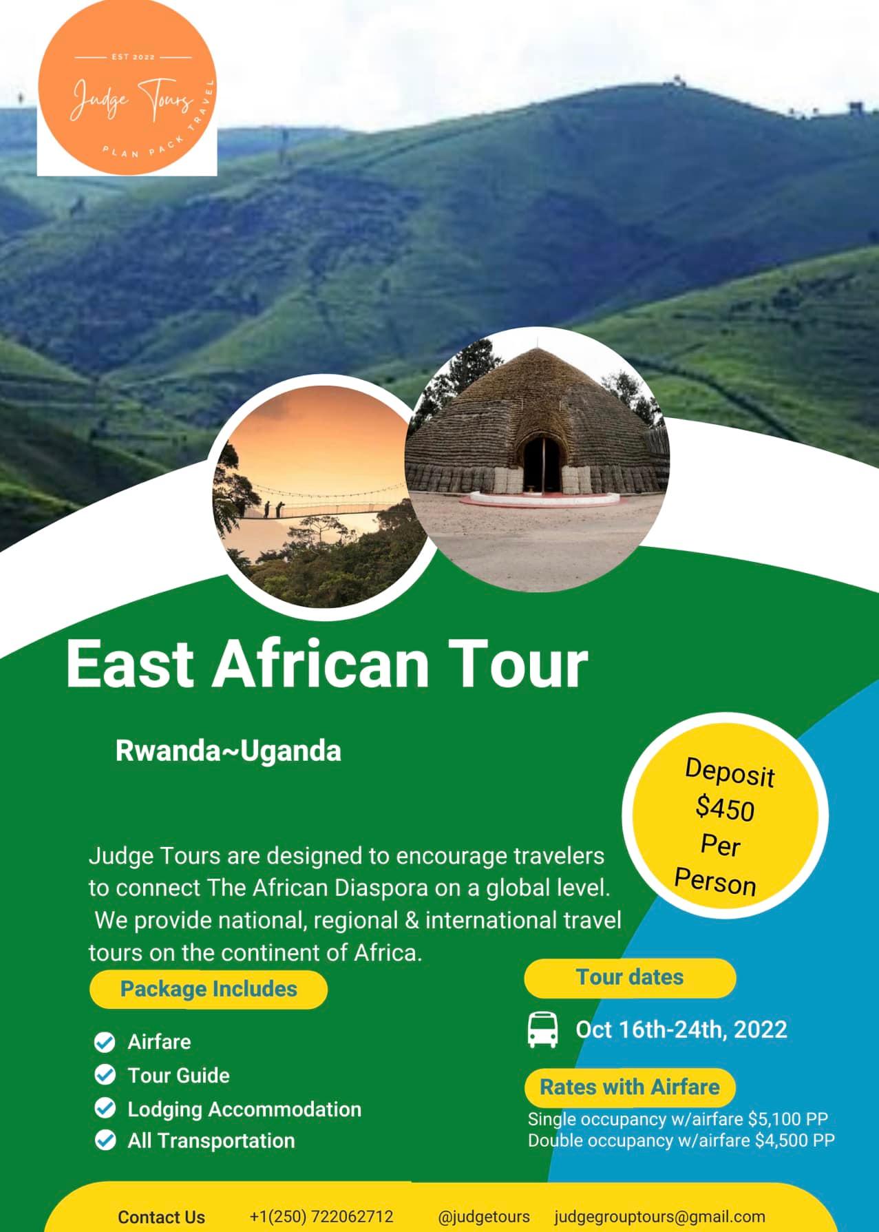 Flyer for East African Tour
